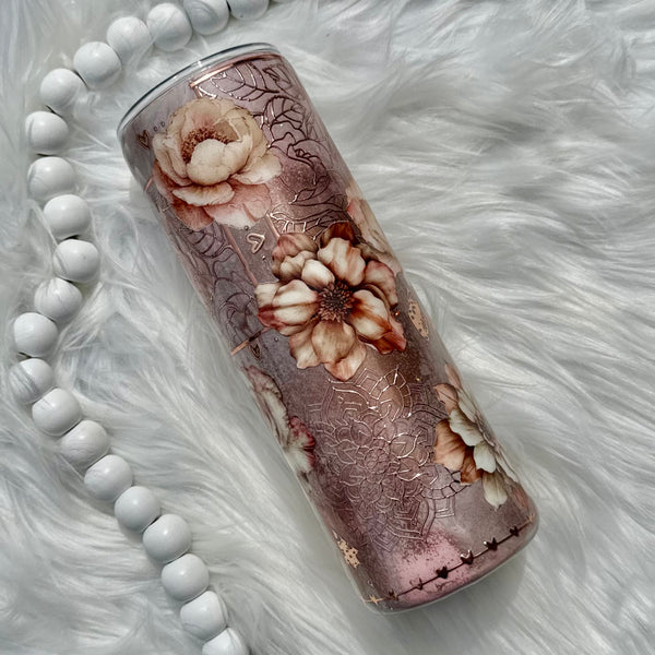 Rose Gold Mandela Tumbler - 20oz in stock