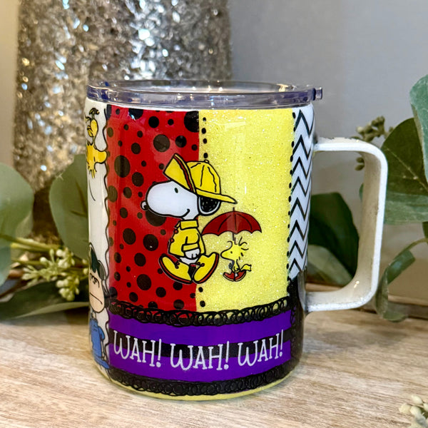 Peanuts Patchwork Tumbler -12oz Mug In stock