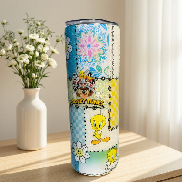 Tweety Patchwork Tumbler - 20oz In Stock