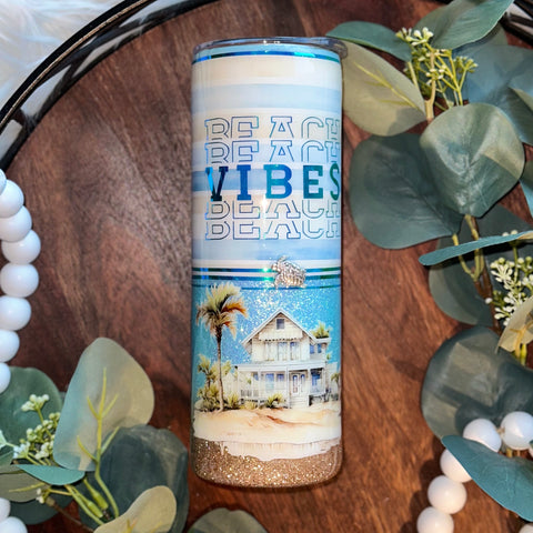 Beach Vibes Tumbler - 20 oz In Stock