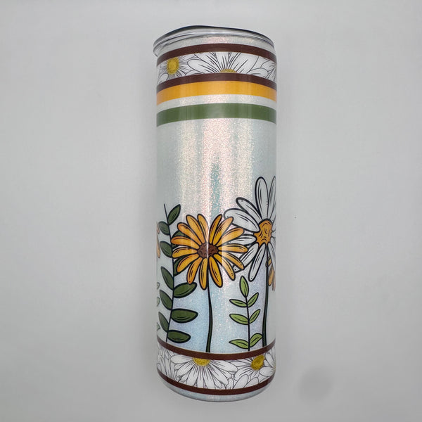 *Sunflowers and Daisies Tumbler - 20 oz In Stock