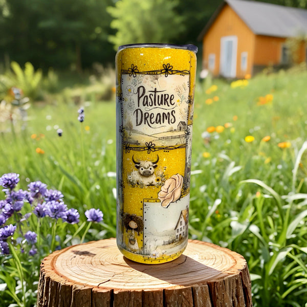 Highland Pasture Dreams Patchwork Tumbler - 20oz In stock