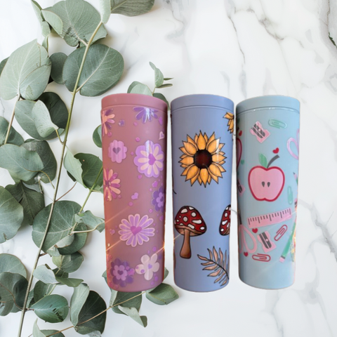 *Matte Acrylic Tumbler - with decal choice - 18 oz In Stock