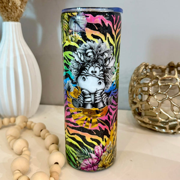 Neon Zebra Tumbler - 20oz in stock