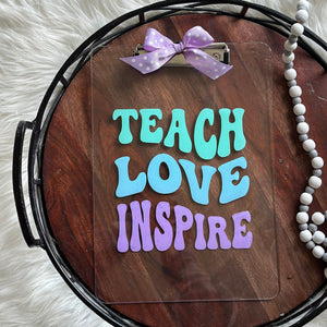 Teacher Acrylic Clipboard