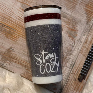 Sock Monkey - Stay Cozy / Warm & Cozy Tumblers - 20oz In Stock