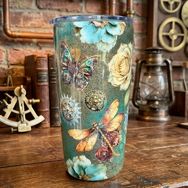 Patina Steampunk Tumbler - 20oz In Stock