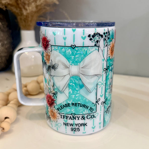 Tiffany Inspired Tumbler - 16oz Mug In Stock