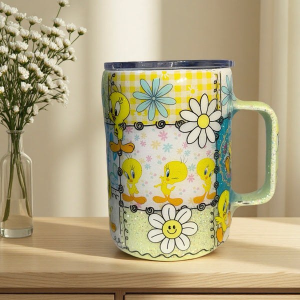Tweety Patchwork Tumbler - 16oz mug In Stock