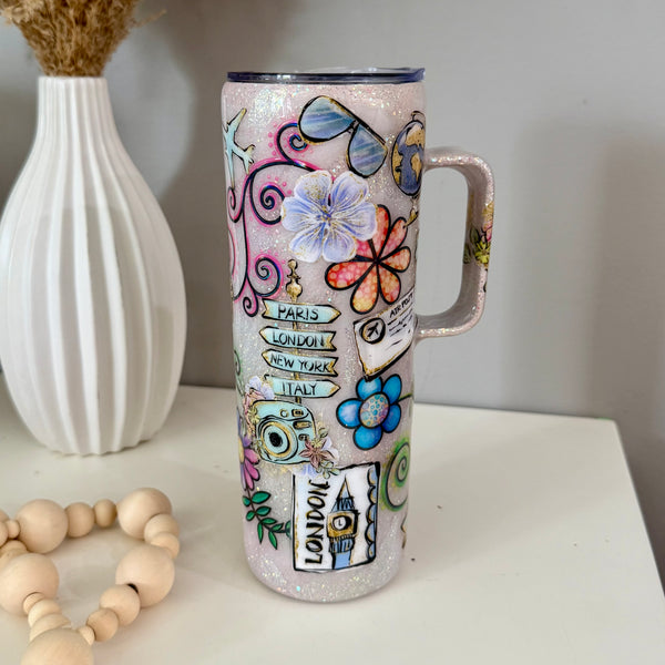 Travel Tumbler - 20oz handle In Stock