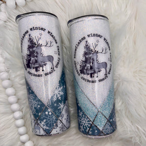 Winter Deer Tumbler - 20oz In Stock