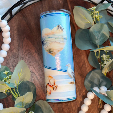 Beach Love Tumbler - 20 oz In Stock