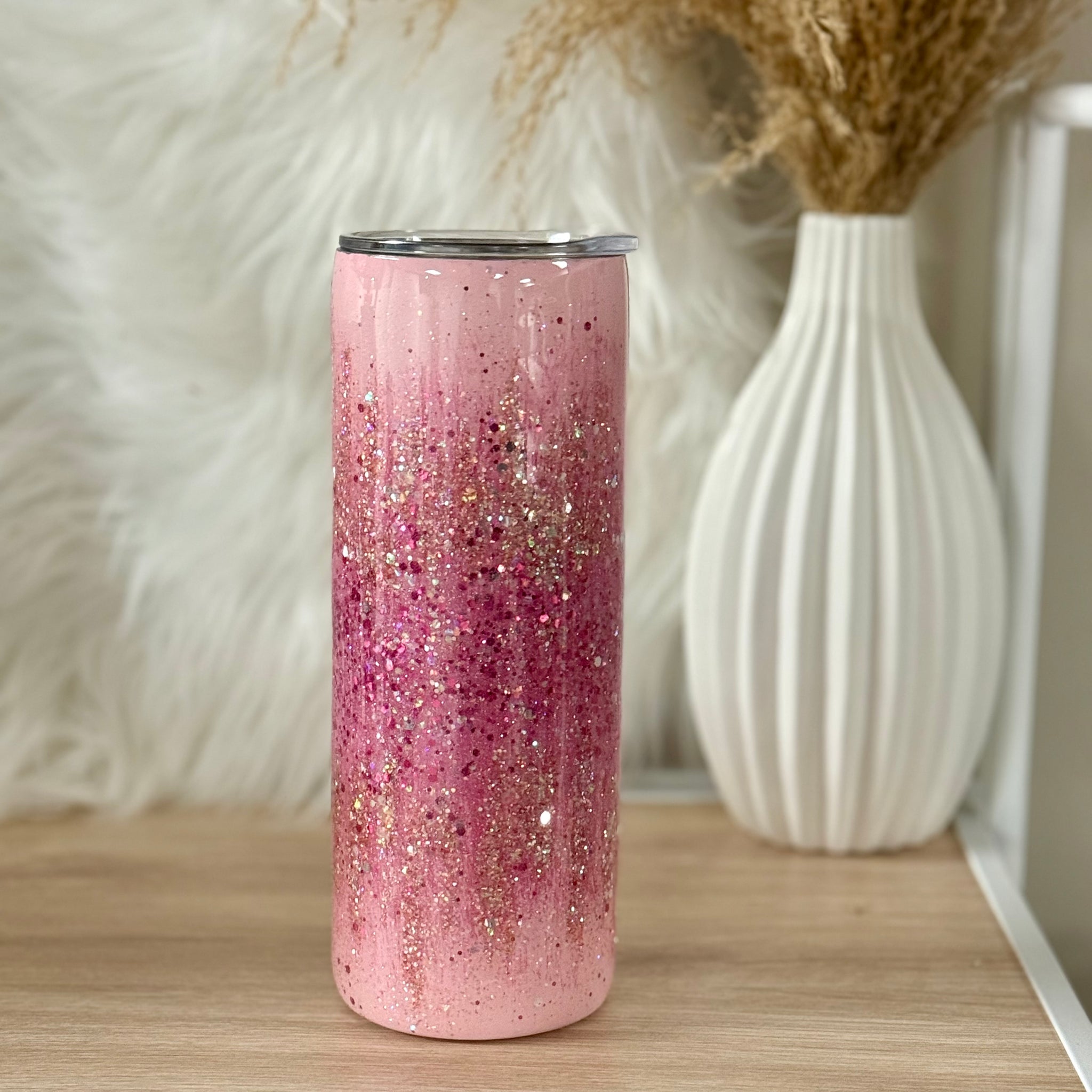 Pink Glitter Burst 2 Tumbler - 20oz In Stock