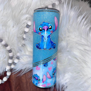 Blue Alien Split Tumbler - 20 oz In Stock