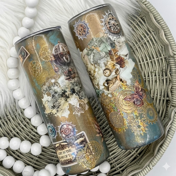 Steampunk Tumbler - 20 oz in stock