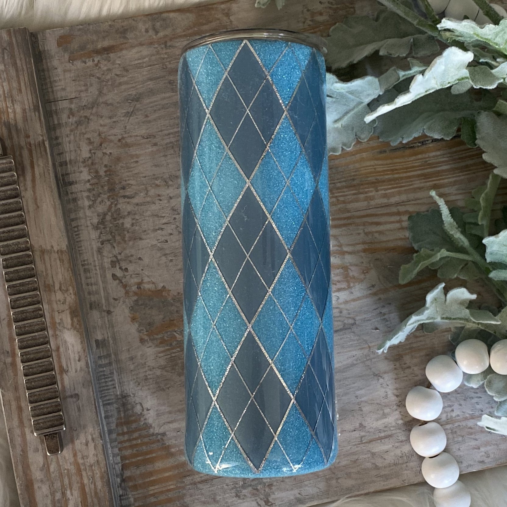 Argyle Tumbler Matte & Glitter (Multiple Colors) - 20 oz In Stock