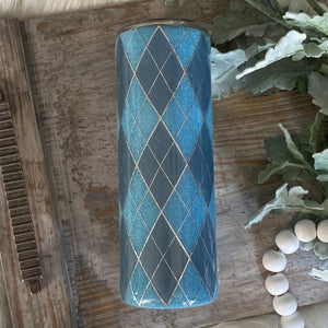 Argyle Tumbler Matte & Glitter (Multiple Colors) - 20 oz In Stock