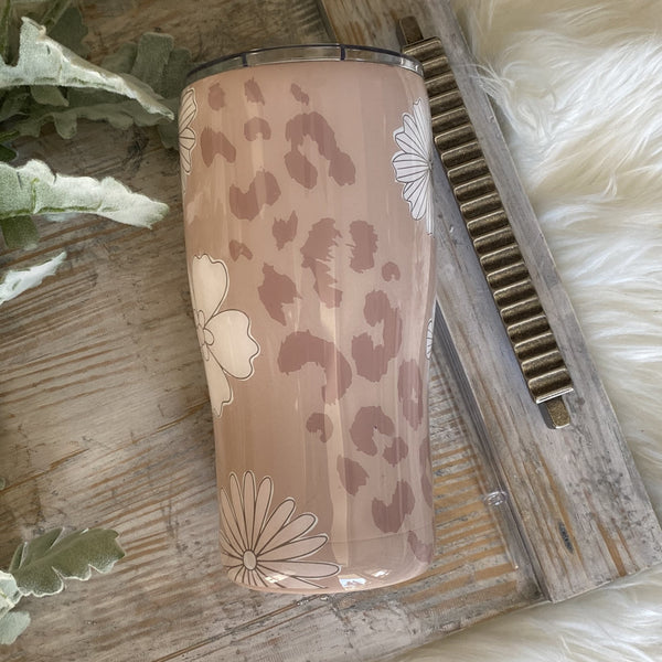 Vintage Pink Floral & Leopard - 20 oz In Stock