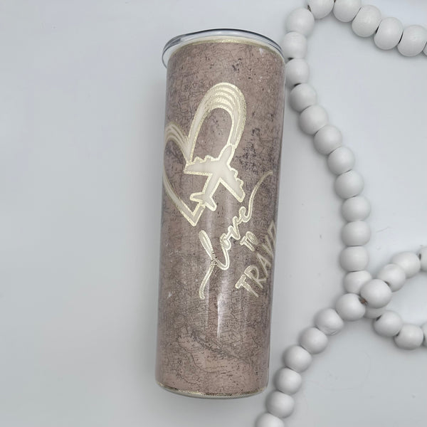 Love To Travel Tumbler - 20 oz In Stock