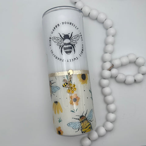 Bee with Charm Tumbler (Multiple Styles) - 20 oz In Stock