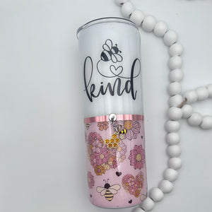 Bee with Charm Tumbler (Multiple Styles) - 20 oz In Stock