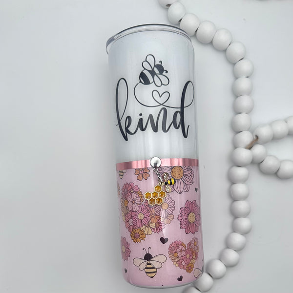 Bee with Charm Tumbler (Multiple Styles) - 20 oz In Stock