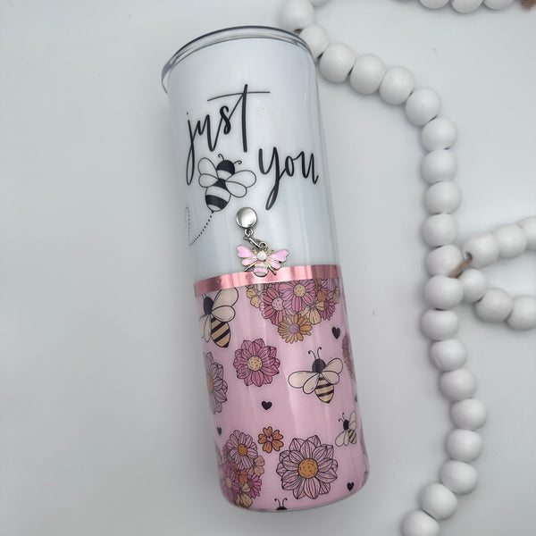 Bee with Charm Tumbler (Multiple Styles) - 20 oz In Stock