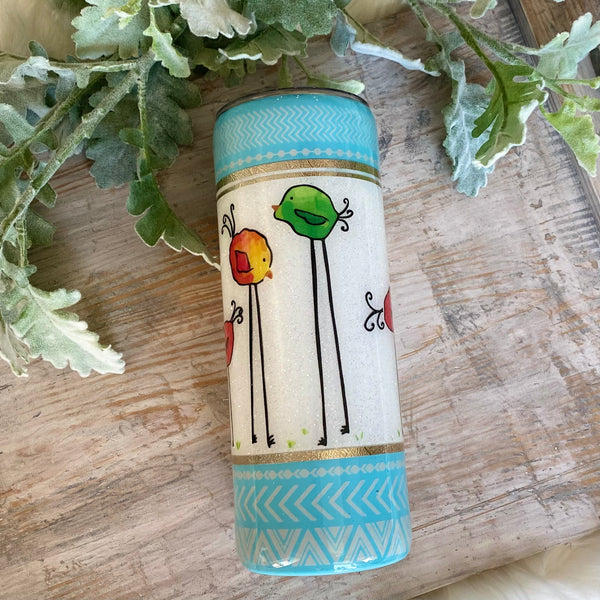 Whimsical Birds Tumbler