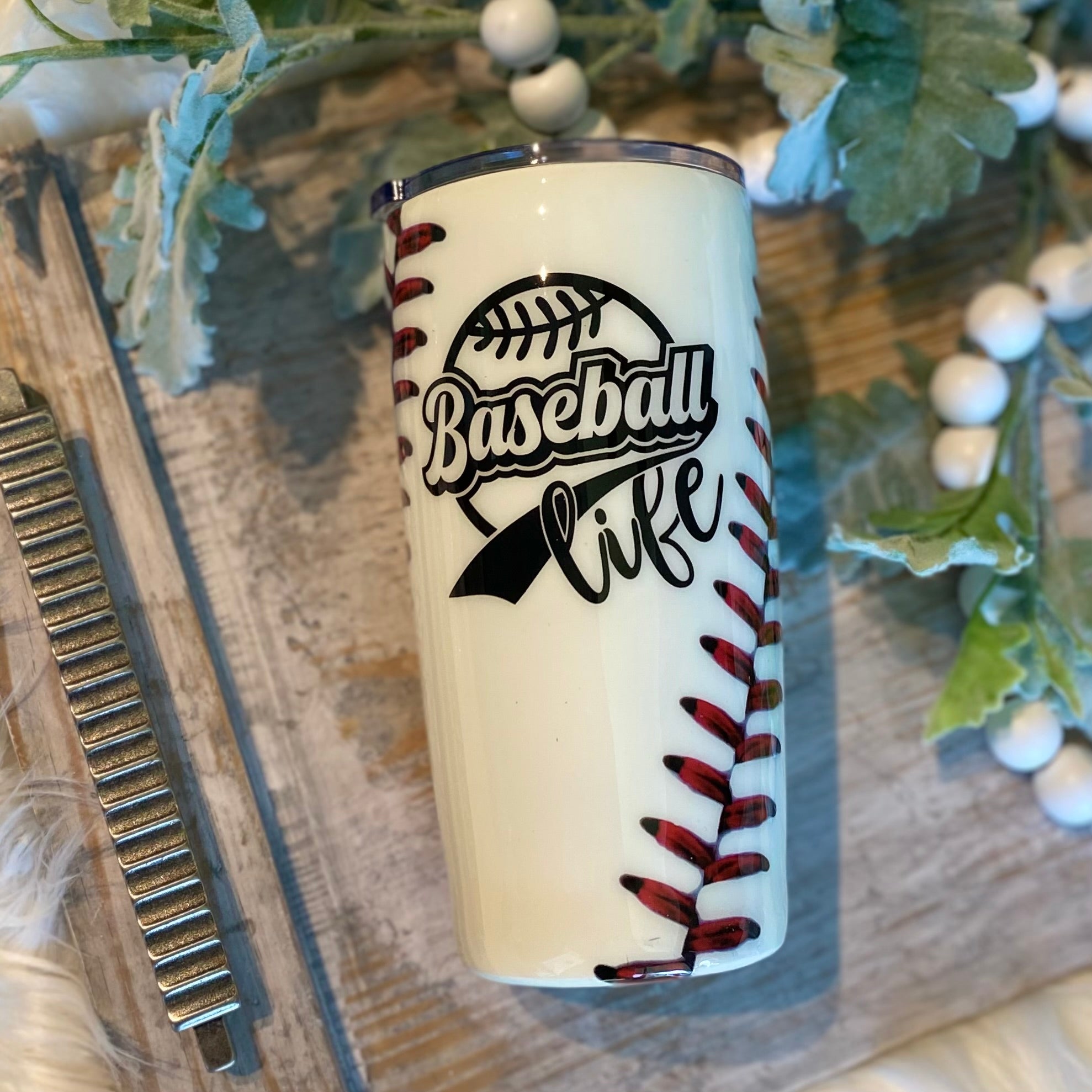 Baseball Life Tumbler - 20 oz In Stock