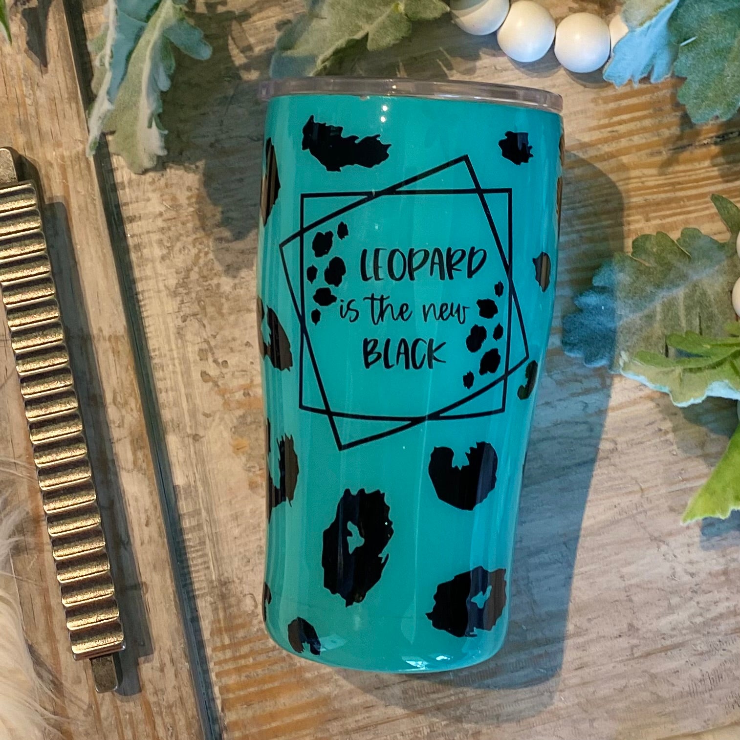 Leopard Is The New Black Tumbler - 16 oz curvy In Stock