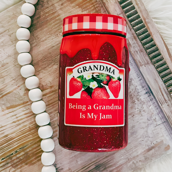 Grandma Jam Mason Jar Tumbler - 17oz In Stock