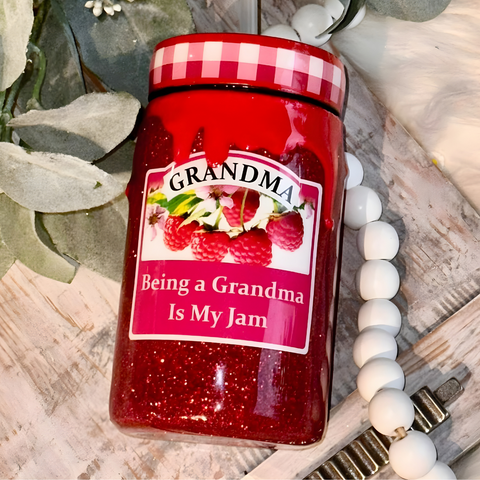 Grandma Jam Mason Jar Tumbler - 17oz In Stock