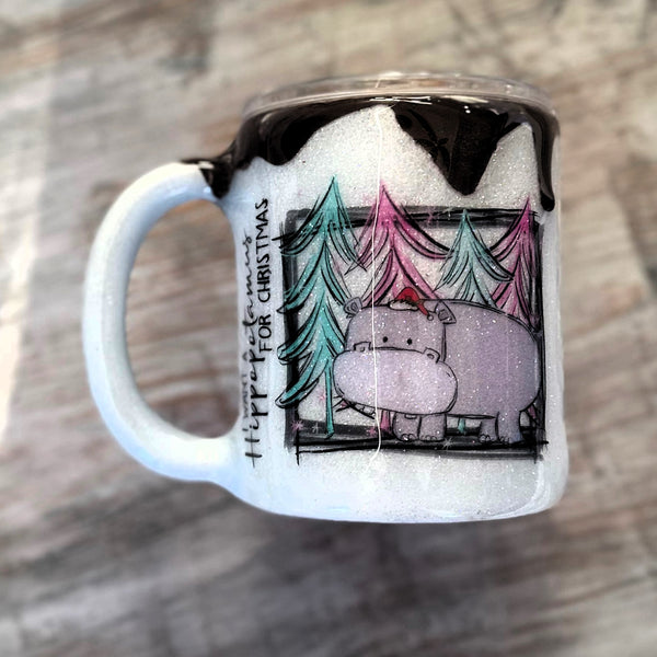 I Want a Hippopotamus Tumbler - 12 oz camper mug (In Stock)