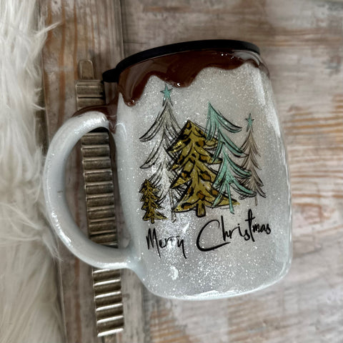 Merry Christmas Trees Hot Chocolate - 14 oz In Stock