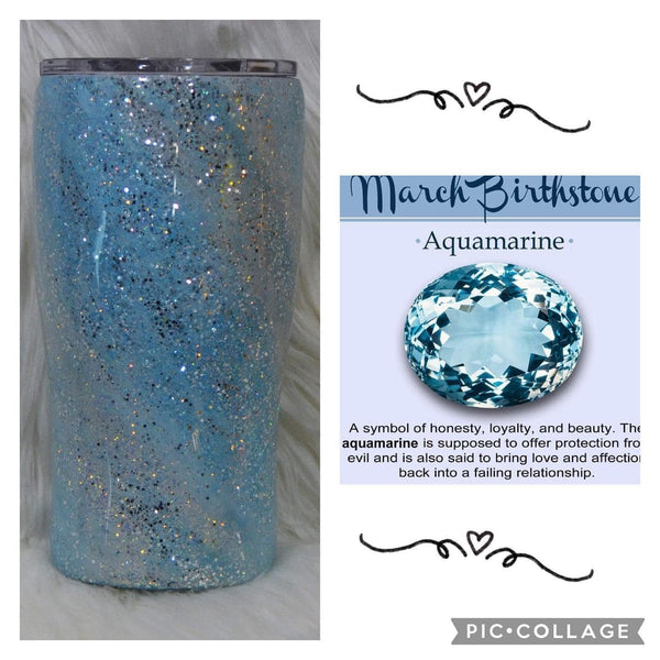 Aquamarine Tumbler (March Birthstone)