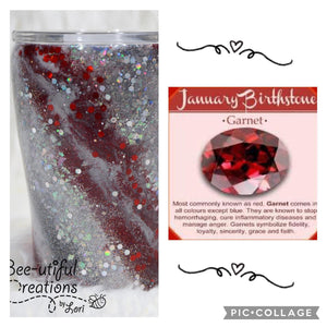 Garnet Tumbler (January Birthstone)