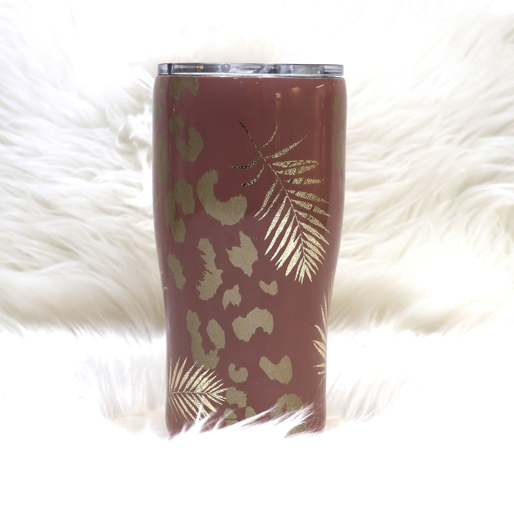 Vintage Pink Leopard Tumbler