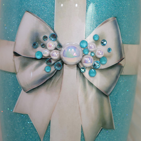 Pearls & Rhinestones Bow Tumbler