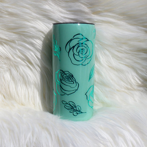 Mint Roses Tumbler