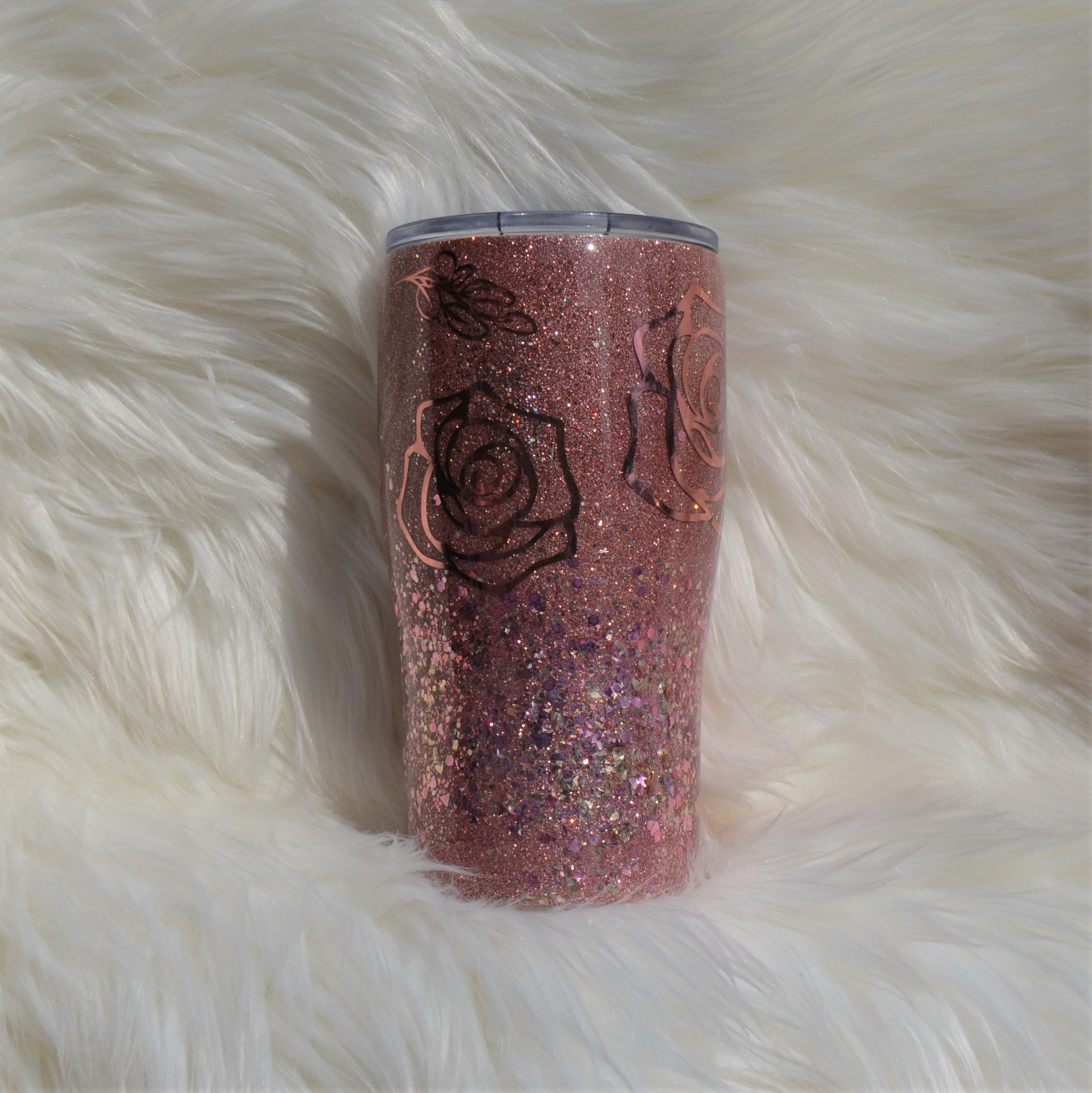 Rose Gold Roses Tumbler