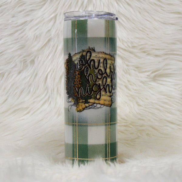 Christmas Plaid Tumbler (Multiple Colours)