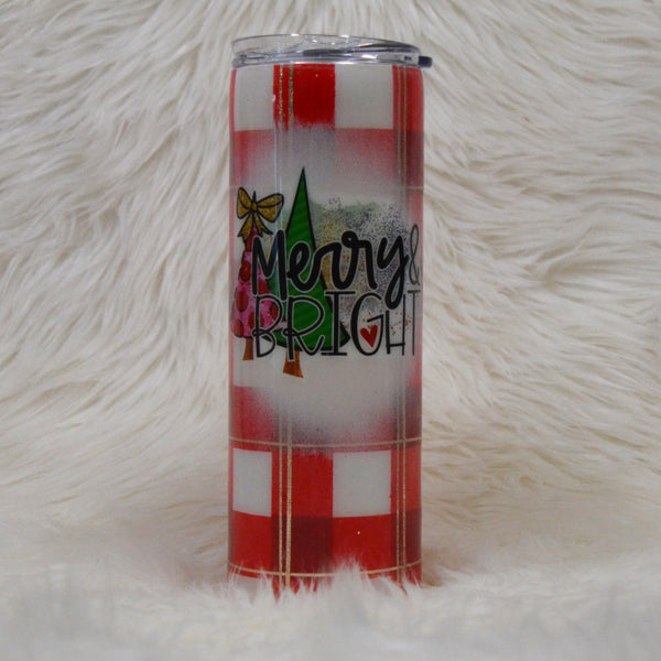 Christmas Plaid Tumbler (Multiple Colours)