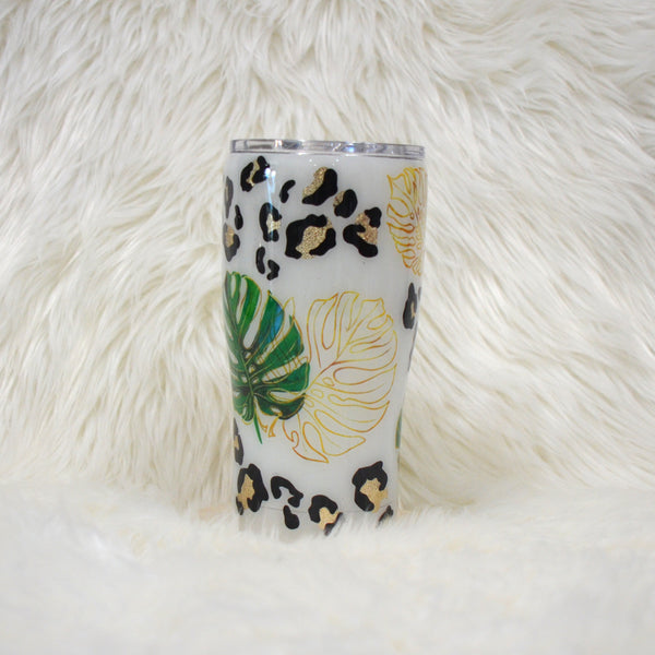 Leopard Monstera Tumbler