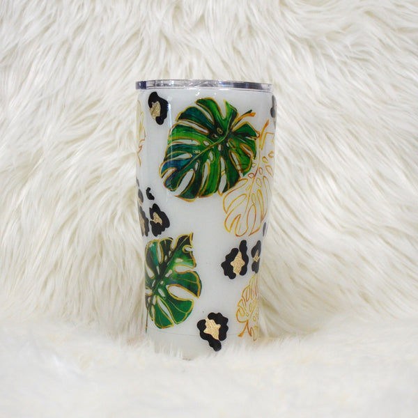 Leopard Monstera Tumbler