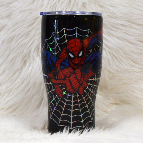 Spider-Man tumbler  Kids tumbler, Glitter tumbler cups, Diy for men