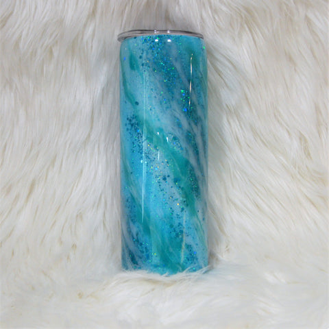 Turquoise Swirl Tumbler