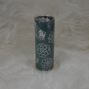 Silver Succulents Tumbler