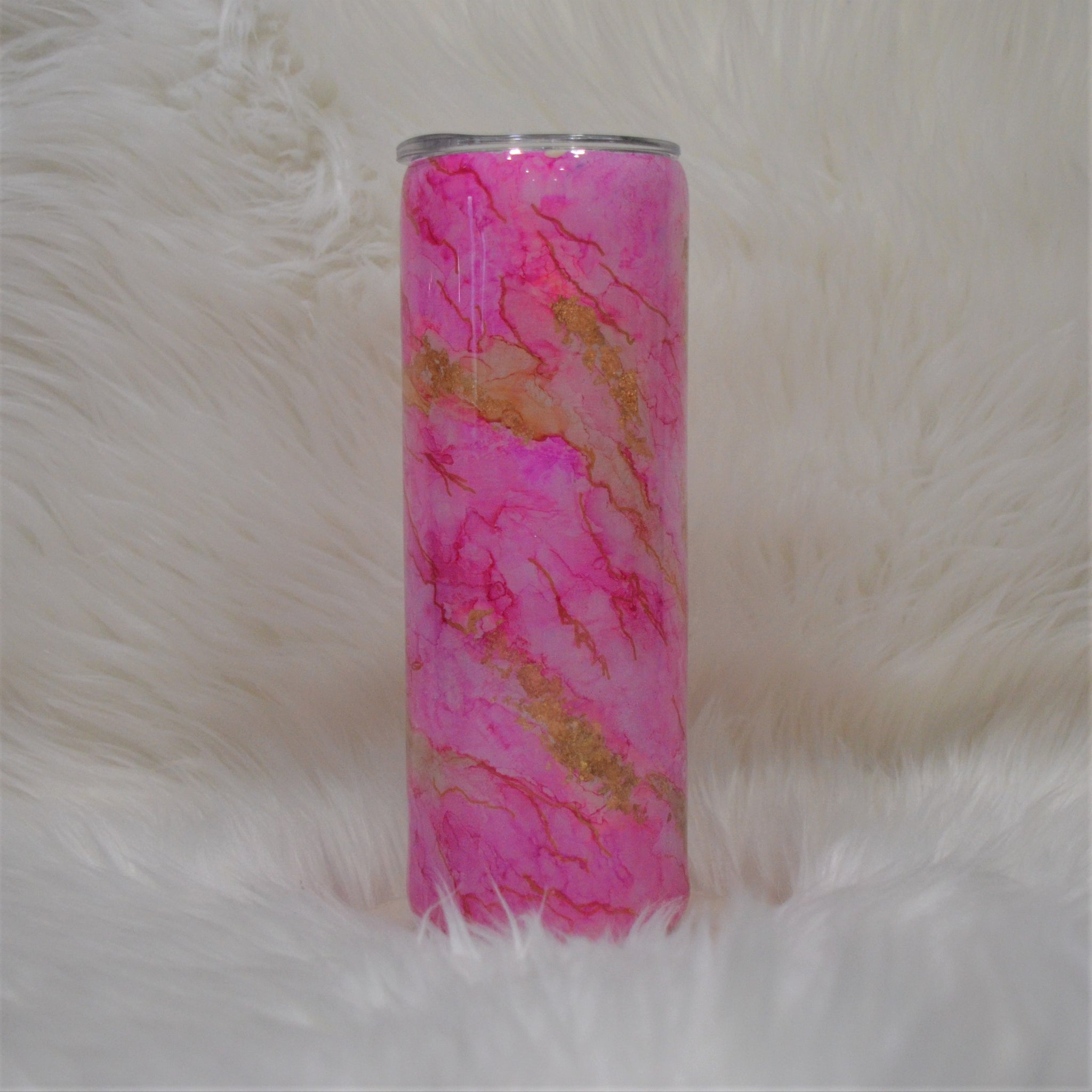 Pink & Gold Watercolor Tumbler