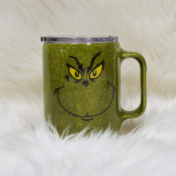 Grinch (Inspired) Before Coffee Tumbler