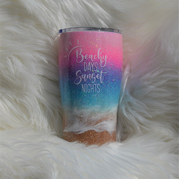 Sunset Beach Tumbler (Multiple Phrases)